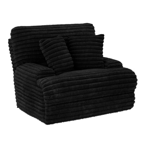  Catnapper Cushy 639207 Power Headrest Deep Seat Recliner - Black IMAGE 1