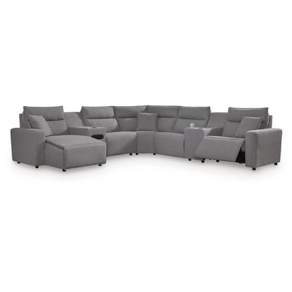  Signature Design by Ashley Modmax II 65906S43 7 pc Power Reclining Sectional with Chaise and Audio Console IMAGE 1