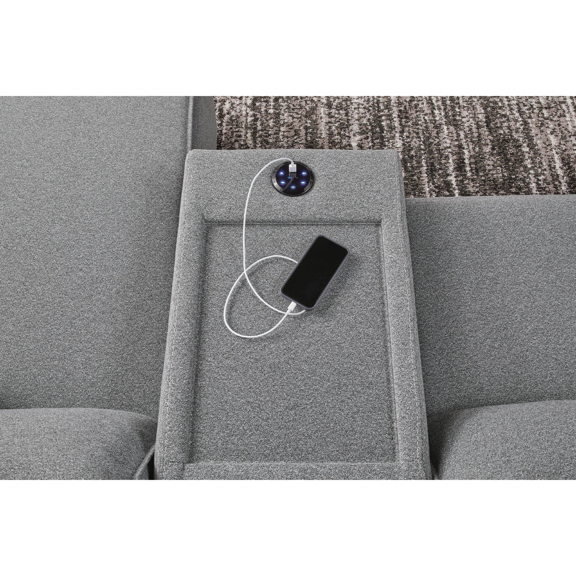  Signature Design by Ashley Modmax II 65906S43 7 pc Power Reclining Sectional with Chaise and Audio Console IMAGE 4