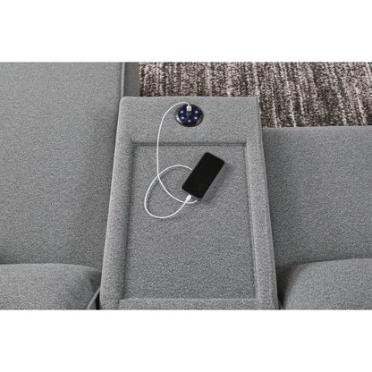  Signature Design by Ashley Modmax II 65906S43 7 pc Power Reclining Sectional with Chaise and Audio Console IMAGE 4