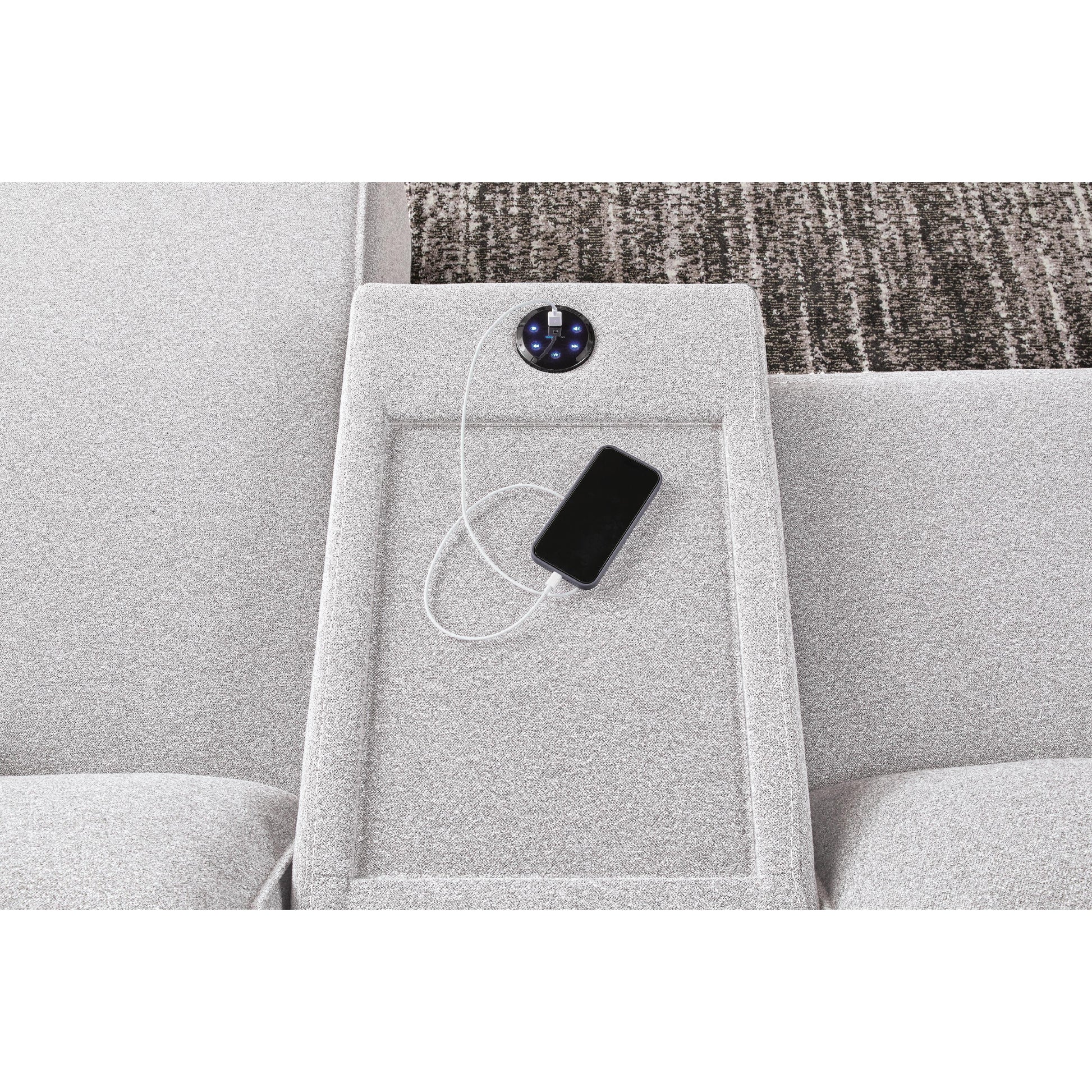  Signature Design by Ashley Modmax II 65907S45 7 pc Power Reclining Sectional with Chaise and Audio Console IMAGE 4