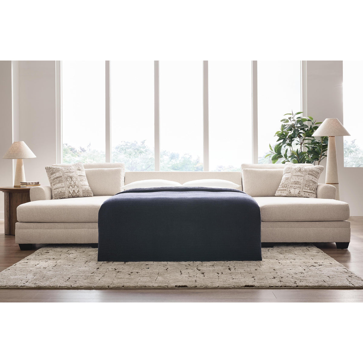  Benchcraft Mandi Point 62606S17 3 pc Double Chaise Sleeper Sectional IMAGE 3