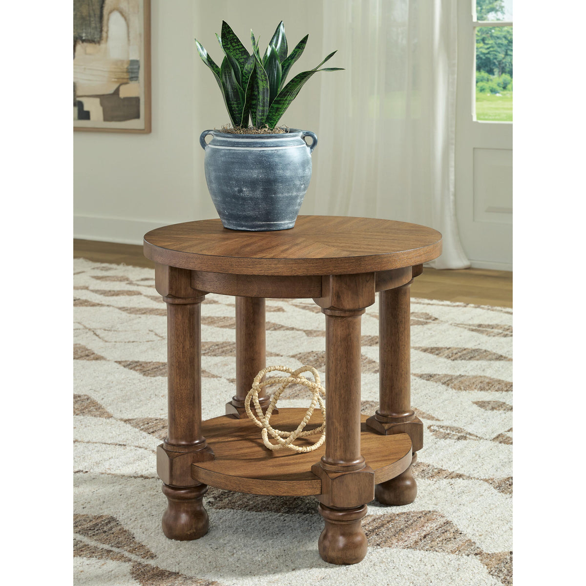  Signature Design by Ashley Chadworth T614-6 Round End Table IMAGE 2