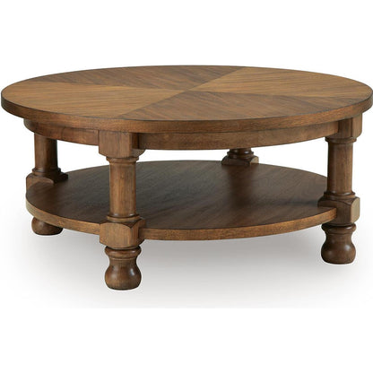  Signature Design by Ashley Chadworth T614-8 Round Cocktail Table IMAGE 1