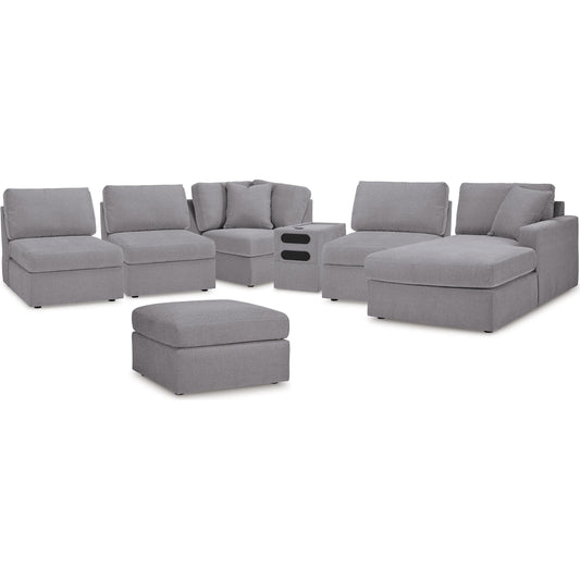  Signature Design by Ashley® Modmax 92104U10 6 pc Sectional with Chaise and Ottoman - Granite IMAGE 1