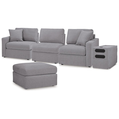  Signature Design by Ashley® Modmax 92104U11 4 pc Sectional and Ottoman - Granite IMAGE 1