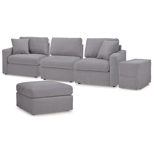  Signature Design by Ashley® Modmax 92104U12 4 pc Sectional and Ottoman - Granite IMAGE 1