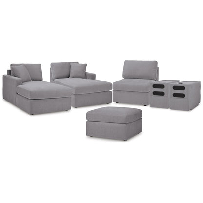  Signature Design by Ashley® Modmax 92104U24 5 pc Sectional and Ottoman - Granite IMAGE 1