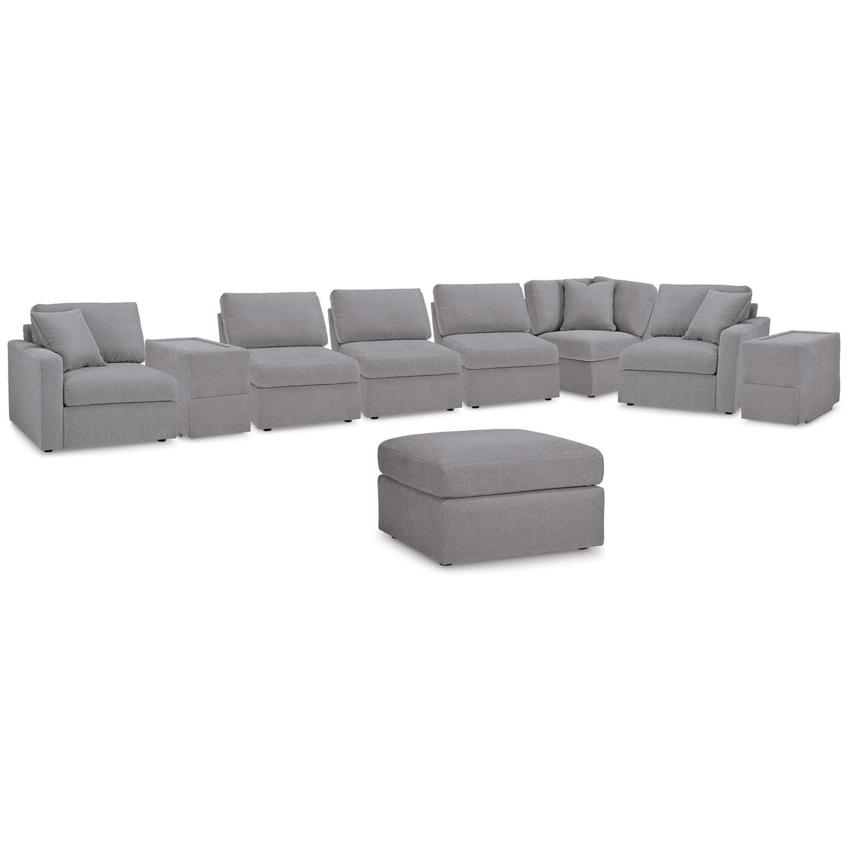  Signature Design by Ashley® Modmax 92104U3 8 pc Sectional and Ottoman - Granite IMAGE 1