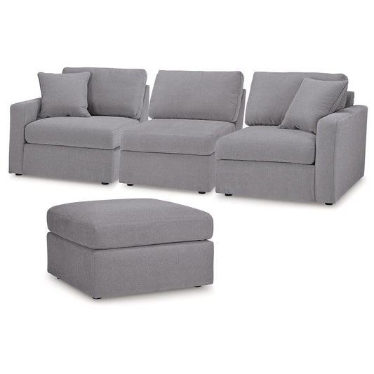  Signature Design by Ashley® Modmax 92104U4 3 pc Sectional and Ottoman - Granite IMAGE 1
