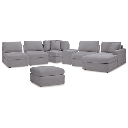  Signature Design by Ashley® Modmax 92104U7 6 pc Sectional with Chaise and Ottoman - Granite IMAGE 1
