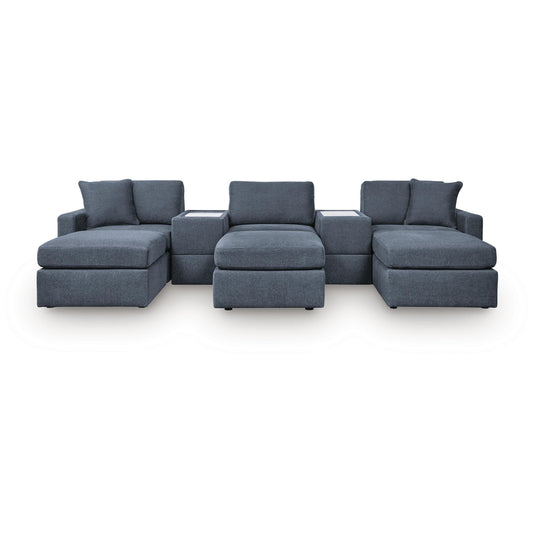  Signature Design by Ashley® Modmax 92121U19 5 pc Sectional and 3 Ottomans - Ink IMAGE 1