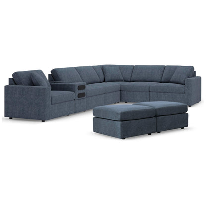  Signature Design by Ashley® Modmax 92121U8 6 pc Sectional and 2 Ottomans - Ink IMAGE 1