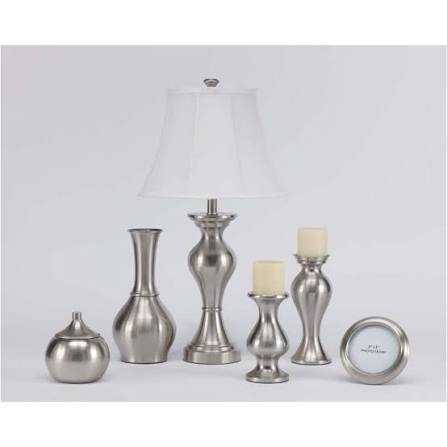 Signature Design by Ashley A2C00088 brushed nickel accessory set