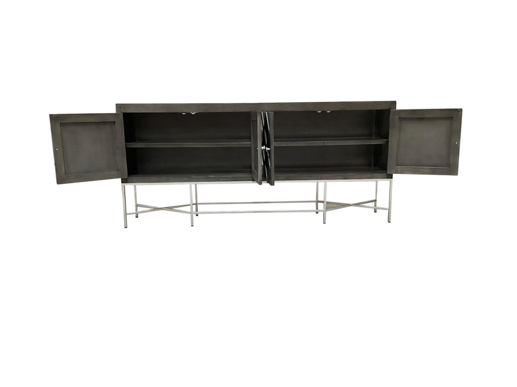 Alicia 4 Door Console in Shadow Gray *V-Alicia-4DC Vintage LLC