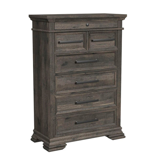 Elements - Park Ridge 6-Drawer Chest  - Charcoal