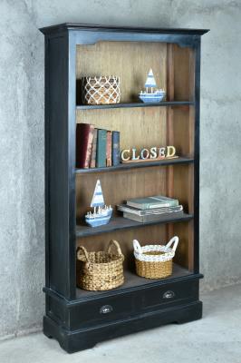 NEW Display Shelves 2drw 4shelves 37.3x11.7x70.8"H (95x30x180cm) EBONY
