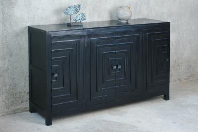 NEW Zenith Credenza 4Doors w/Pattern Mouldings  63x18.5x38.2"H 160x47x97cm SAND