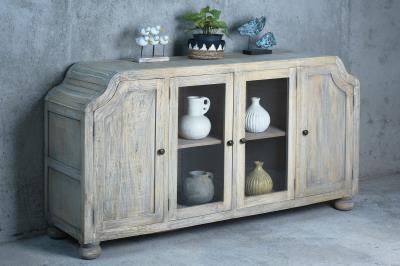 NEW Clementine Glazed Sideboard 2GD 2Wood Doors 72x20.1x38.2"H 183x51x97cm SAND