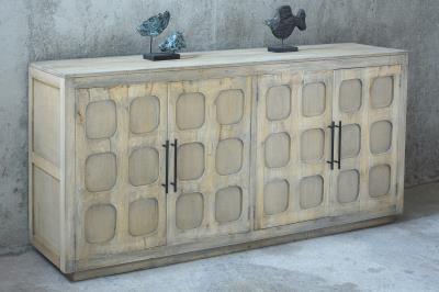 NEW Jasper Credenza 4 Doors 76x17.7x37"H (193x45x94cm) TEA BROWN