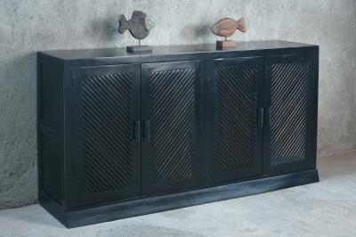 NEW Lucca Credenza 4Doors Raised Mouldings 72x18.1x37"H (183x46x94cm) INDIGO