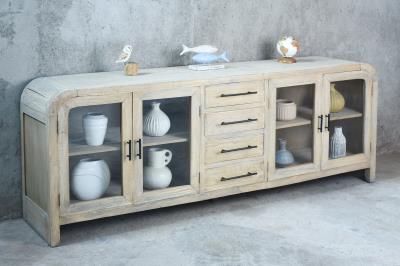 NEW Soho Glazed Credenza 4GD 4Drw w/RG 89x18.1x33.8"H (226x46x86cm) DRIFTWOOD
