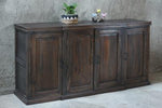 NEW New Market Sideboard 4Panel Doors 73.2x18.8x36.2"H (186x48x92cm) TEA BROWN