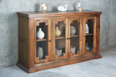 NEW Austin Glz Credenza 4GD w/Panel Accent 71.6x18.8x42.5"H (182x48x108cm) LIGHT DISTRESS