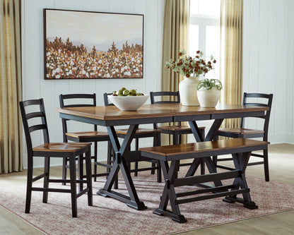 Signature Design by Ashley Wildenauer D634 6 pc Counter Height Dining Set