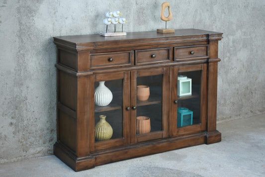 Oxford Sideboard 3GD 3Drw
w/RG 55.1x15.7x39"H (140x40x99cm) Ebony Pacific Paladin Import Co.