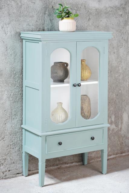 Greenwich Glz Accent Cabinet 2GD 1Drw w/RG
31.5x15.7x55.1" 80x40x140cm Whitewash Pacific Paladin Import Co.