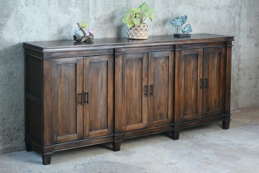 Preston Credenza 6Panel
Doors 87x17.7x41"H (221x45x104cm) Ebony Pacific Paladin Import Co.