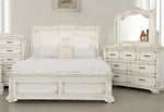 Aniston Queen Bed Shadow White Vintage LLC