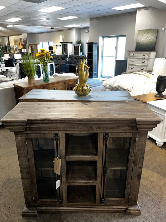 Maverick Buffet 2 Door W.Glass Granite Vintage LLC