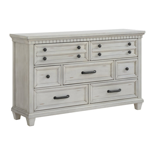 McCoy B-10530-7-DR 7-Drawer Dresser in Antique White Elements International