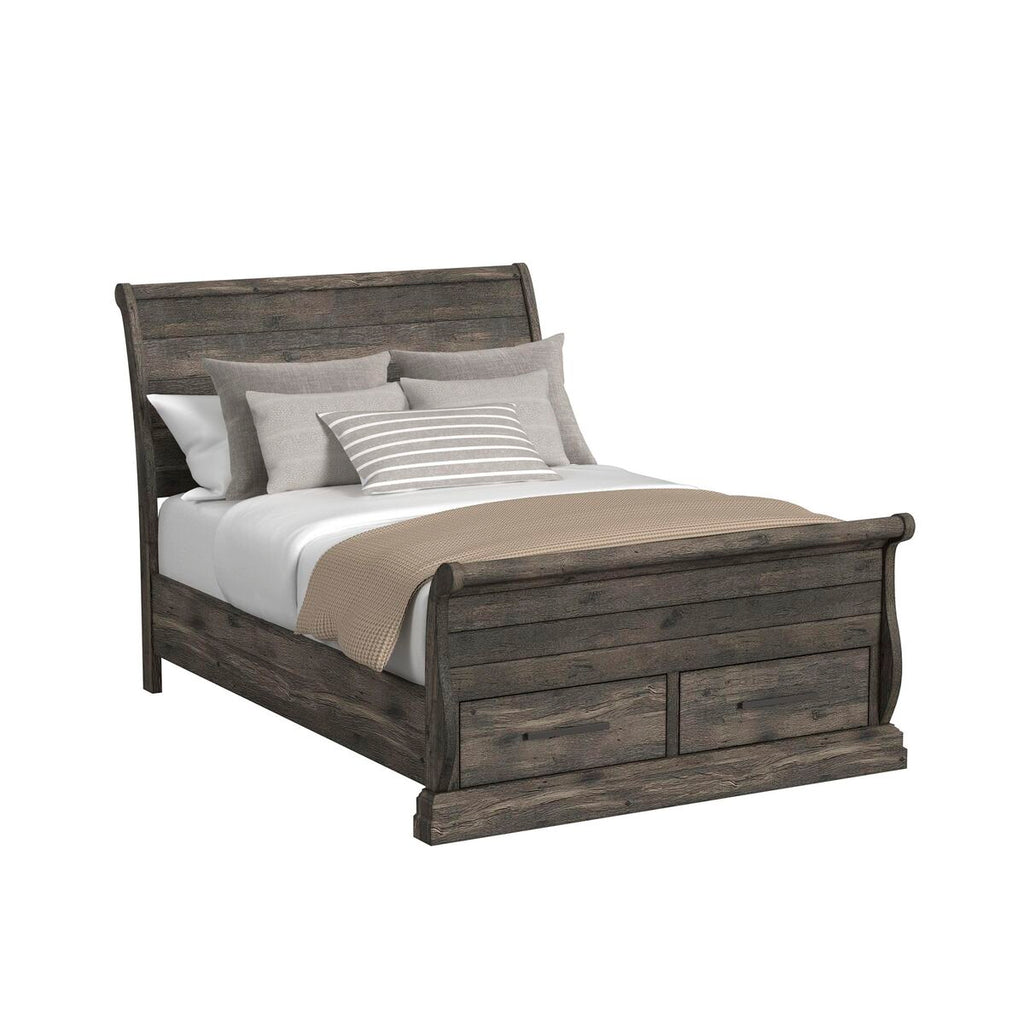 Elements - Park Ridge Queen Sleigh Bed - Charcoal