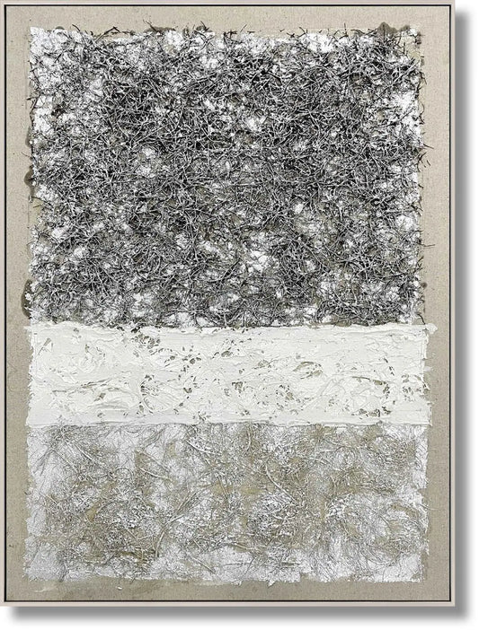 SC2282 ''Textured Metallic Strata'' Hand-painted 3D in Frame