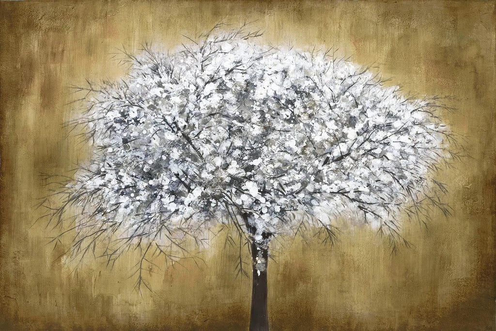 SF1328 Silver Foil Tree  40x60 Classy Art