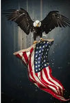 SF1395-Eagle Flag  40x60 Classy Art