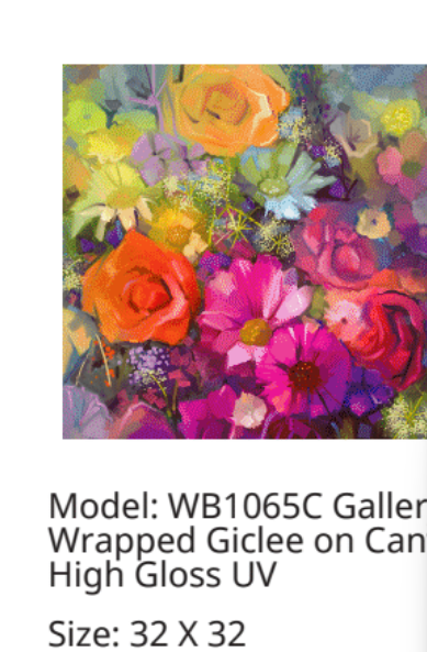 WB1065C  Giclee High Gloss  32x32 Classy Art