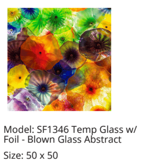 SF1346  Blown Glass Abstract  50x50 Classy Art