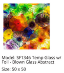 SF1346  Blown Glass Abstract  50x50 Classy Art