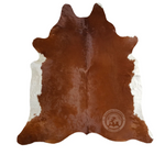 5375RED Cowhide Reddish Brown & White Sunshine Cowhides