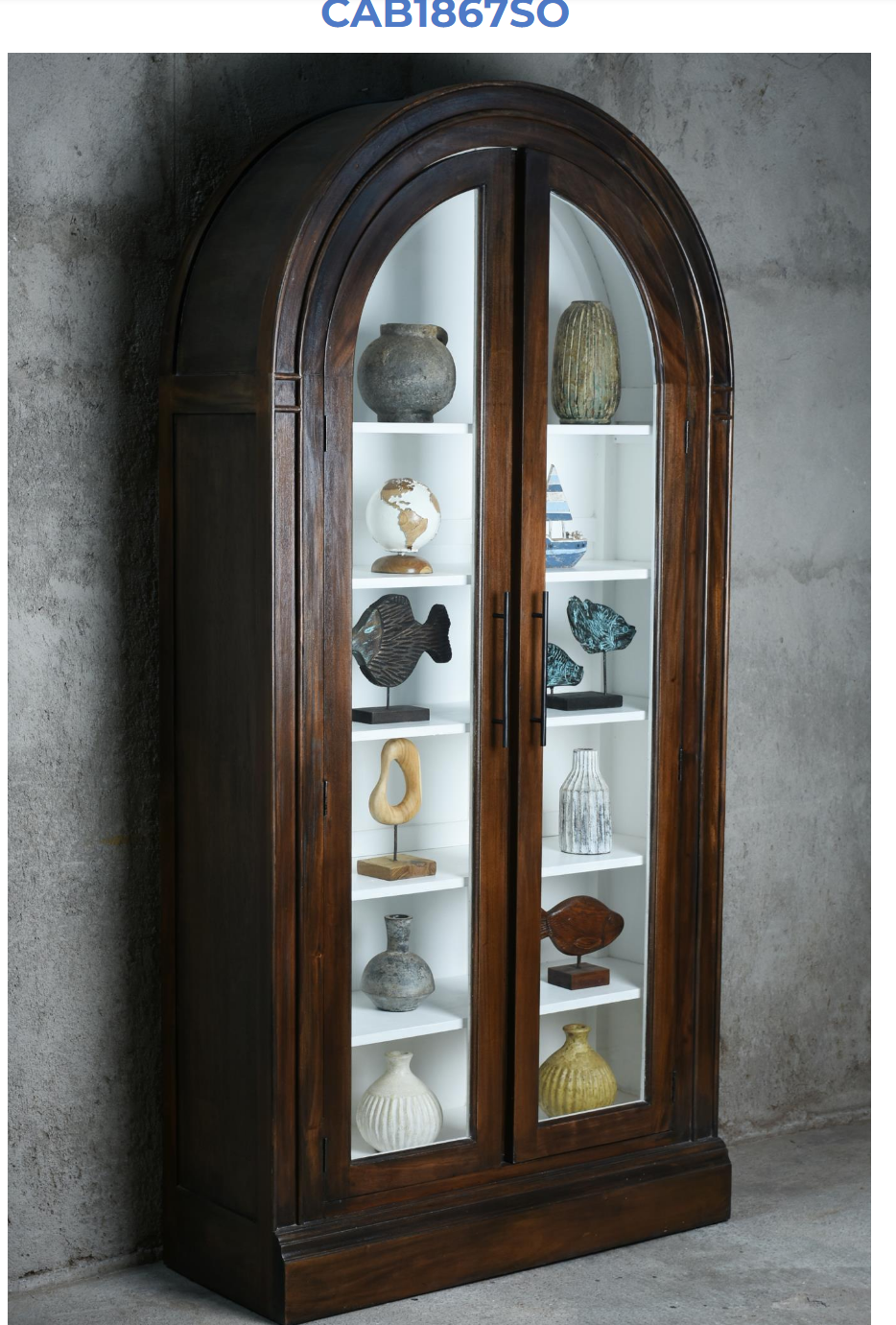 Bristol Armoire 2Demilune GD Bar Handles in Ebony (color in picture ma