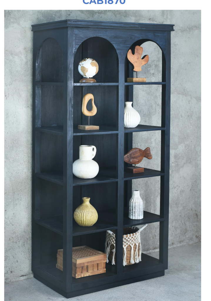Ranch Display Armoire 6 Shelves Antique Black (color in picture may vary) Pacific Paladin Import Co.