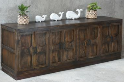 Hairloom Long Low Sideboard 8 Doors in Ebony (color in picture may vary) Pacific Paladin Import Co.