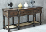 Havana Console Table Rattan Pnls 3Drw w/RG in Sand (color in picture may vary) Pacific Paladin Import Co.