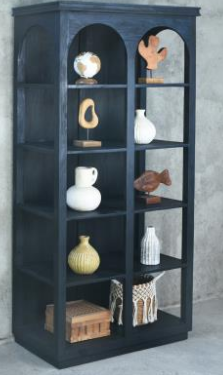 Ranch Display Armoire 6 Shelves in Driftwood (color in picture may vary) Pacific Paladin Import Co.