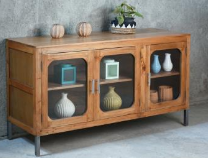 Urban Glazed Sideboard 3GD w/Bar Handles in Ebony (color in picture may vary) Pacific Paladin Import Co.