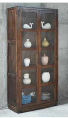 Henderson Armoire 2 Glazed Panel doors in Ebony (color in picture may vary) Pacific Paladin Import Co.